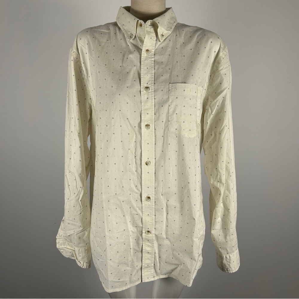 ❤️ Banana Republic Cream Button-Down Shirt Size L